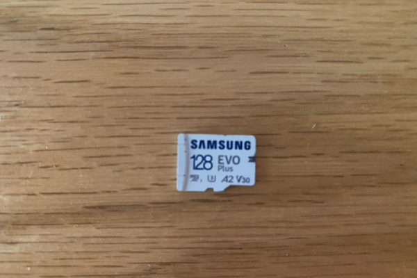 Front side of Micro SD